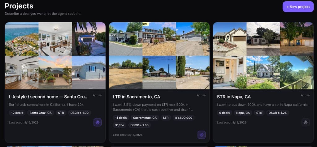 Papuc projects grid with photo mosaics for Santa Cruz, Sacramento, and Napa buy boxes